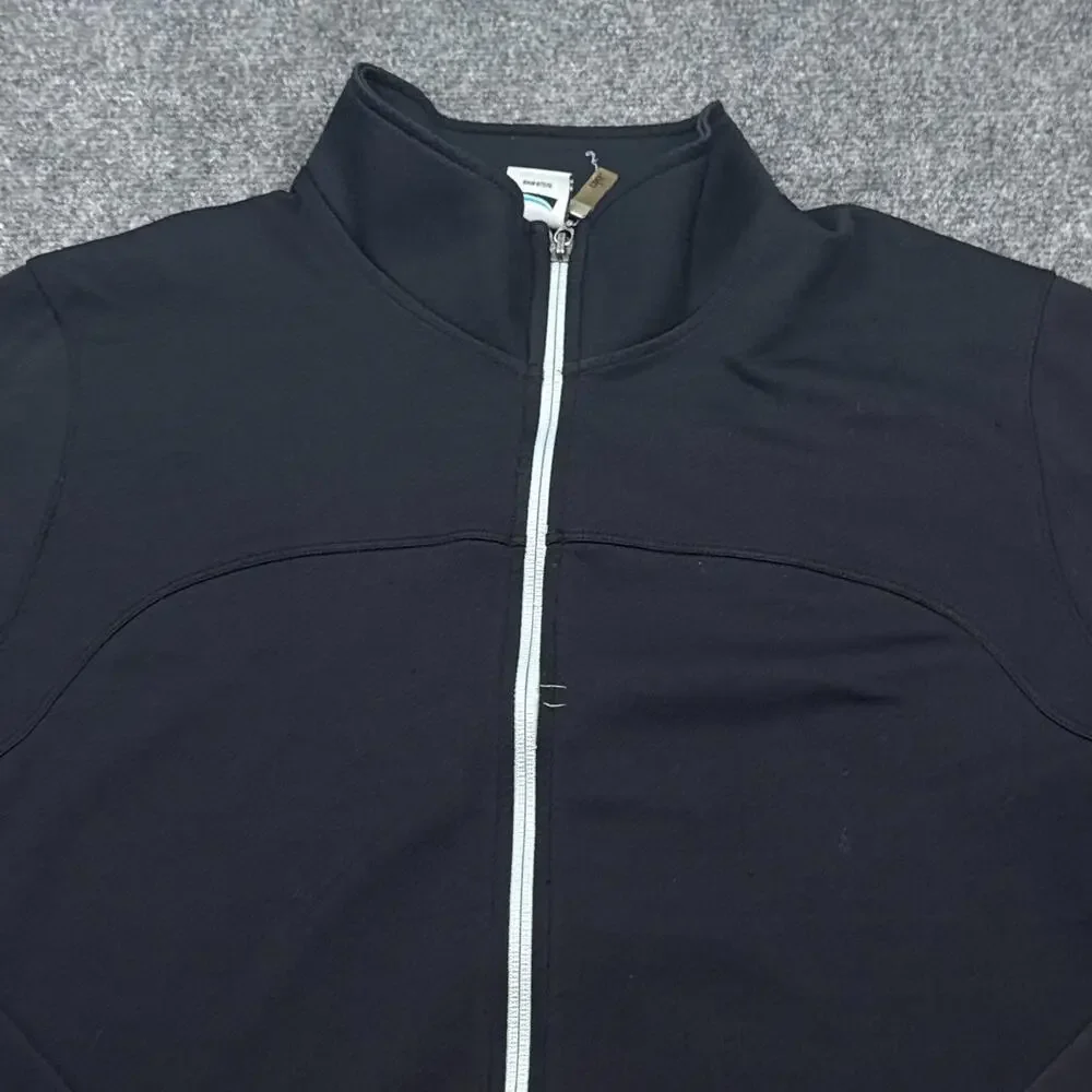 ALO x Nintendo World New York Full Zip Jacket Mens Size Large Black Mock Neck - Picture 4 of 16